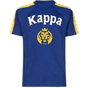 Kappa Balima Mad Lions 222 T-shirt voor heren, Blauw/Geel