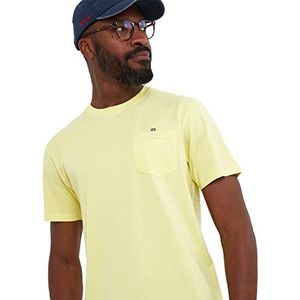 Joe Browns T-shirt basique à manches courtes et col rond pour homme, citron, S