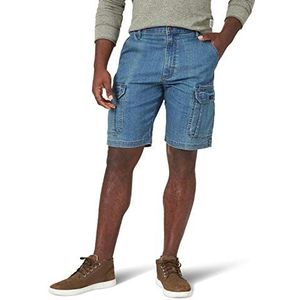 Wrangler Authentics Heren Classic Relaxed Fit Stretch Cargo Short, Medium Tint Denim, 38, Medium geverfd denim