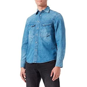 G-STAR RAW Dakota overhemd met lange mouwen voor heren, Blauw (Faded Cadet Blue D23006-d303-d890)