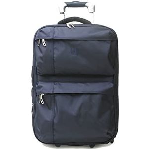 BIBA Meri G reiskoffer type trolley, trolleygreep, ritssluiting, polyester + ABS, Navy Blauw