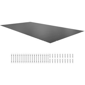 VEVOR Zwembadzeil, rechthoekig, 4 x 8 m, waterdicht, houtskoolkleur, zwembadzeil, rechthoekig, pvc-materiaal