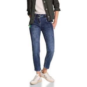 Cecil B378083 Dames Jeans Casual Fit, Mid Blue Wash.