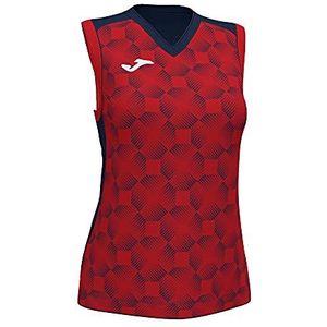 Joma Supernova III T-shirt voor dames, Navy/Rood