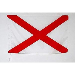 AZ FLAG Racevlag, automobiel, wit, kruis, André, rood, 90 x 60 cm, commissievlag, 60 x 90 cm, schede voor vlaggenstok