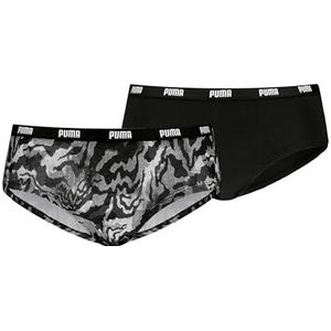 PUMA Printed hipster voor dames (2 stuks), zwart., S