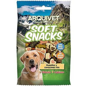 Arquivet Soft Snacks voor honden, bones en harten, mix pack 14 x 100 g – natuurlijke snacks voor honden van alle rassen – prijzen, onderscheidingen, fluistertjes voor honden