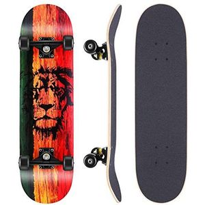 WeSkate Skateboard Compleet Board 79 x 20 cm houten dienblad met ABEC-11 kogellagers van 31 inch Canadees esdoornhout en 7 lagen en 85A wielen voor volwassenen, jongeren en kinderen