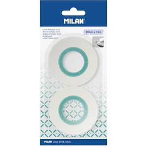 Blisterverpakking met 2 onzichtbare tape, mat, 19 mm x 33 m MILAN®