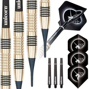 Unicorn Core Messing dartset met zachte punt, 19 g