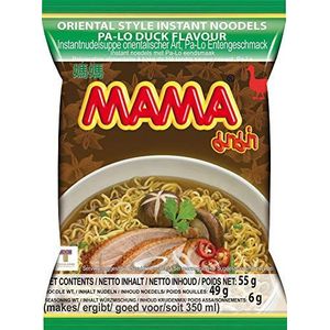 MAMA Noedels met eendenvleessmaak, instant noedelsoep oosters, authentieke Thaise keuken, 24 x 55 g