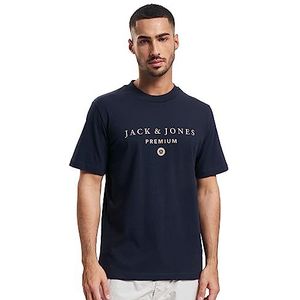 JACK & JONES Jprccmason Tee SS Crew Neck T-shirt voor heren, Marineblauwe blazer/detail: jj Aw