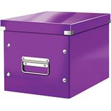 Leitz Click & Store middelgrote kubusvormige opberg- en transportdoos, violet, 61090062