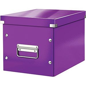 Leitz Click & Store middelgrote kubusvormige opberg- en transportdoos, violet, 61090062