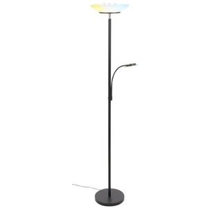BRILONER - Vloerlamp met flexibele kop en leesarm, traploos dimbaar, CCT warmwit tot koudwit, vloerlamp, plafondlamp, woonkamerlamp, 180 cm, antraciet
