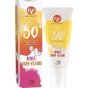 ey! Organic cosmetics Sunspray kinderen zonnespray SPF 50+ waterbestendig, veganistisch, zonder microplastic, natuurlijke cosmetica voor gezicht en lichaam, 100 ml