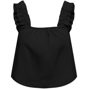 ONLY Onljakiri Linen Short Singlet Ptm pour femme, Noir, XL