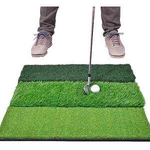 GoSports Tri-Turf Golf XL trainingsmat - groot grasmat 61 x 61 cm voor indoor- en outdoortraining, groen