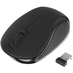 Sabrent Draadloze muis, gamingmuis met USB-ontvanger, DPI 1200, stille klik, optische computermuis, 2,4 GHz verbinding voor pc, gaming, desktopcomputer, Mac, laptop (MS-WSML)