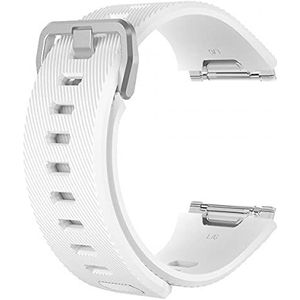 Fitbit Ionic Sport Armband gemaakt van siliconen in textiellook wit
