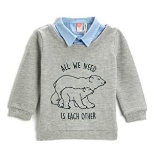Koton Printed Shirt Collar Sweatshirt Maillot de Combinaison Enfants et Garçons, Gris (023), 36/48 mesi