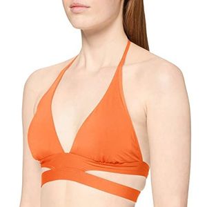 Seafolly Dames Actieve bikinitop met schouder, oranje (cantaloupe)