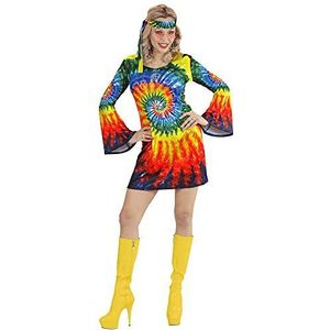 Widmann - Psychedelische hippiegirl, jurk, hoofdband, flower power, reggae, themafeest, carnaval