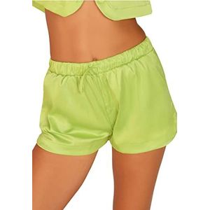 OW COLLECTION Pajama Shorts Citroengras, dames, groen, XS, Groen