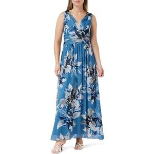 Gina Bacconi Gina Bacconi Lange bedrukte jurk met geplooide taille, cocktailjurk voor dames, Blauw