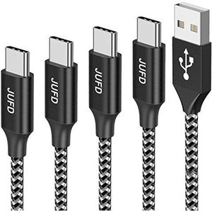 JUFD USB Type C kabel, SPAK 0.5M 1M 2M 3M] 3A USB C oplaadkabel en datakabel Fast Charge Sync snellaadkabel voor Samsung Galaxy S10/S9/S8+, Huawei P30/P20, Google Pixel, Sony Xperia XZ, OnePlus 6T