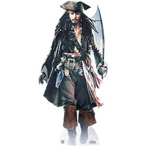 Enorme kartonnen figuur Jack Sparrow ""Piraten van het Caribisch gebied"", eenheidsmaat