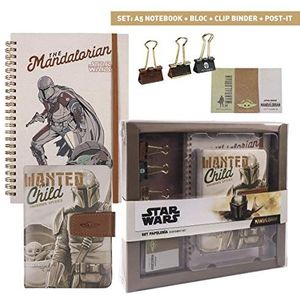 CERDÁ LIFE'S LITTLE MOMENTS The Child Mandalorian schrijfwaren, notitieblok, stickers en clips, officieel Star Wars gelicentieerd product voor vrouwen, meerkleurig, medium