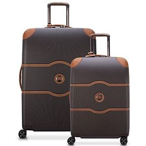 Delsey Trolley-koffer, 61 cm, Chocolade bruin, 2 Piece Set 24/28, Chatelet bagage met zwenkwielen
