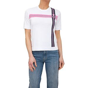 Love Moschino T-shirt met ronde hals en korte mouwen voor dames, Wit.