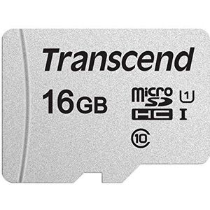 Transcend klasse 10, 16 GB Micro SDXC/SDHC High Speed geheugenkaart UHS-I TS16GUSD300S-AE met adapter