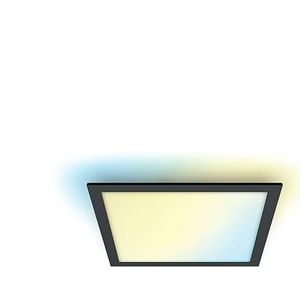 WiZ Plafondlamp Panel Vierkant Zwart - Slimme LED-Verlichting - Warm- tot Koelwit Licht - Geïntegreerd LED - 12W