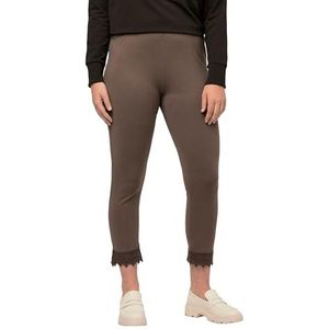 Ulla Popken 747979 damesleggings, oversized 7/8, nougatbruin