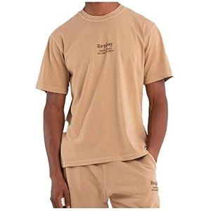 Replay T-shirt voor heren, 145 Sahara Sand, maat L, 145 Sahara Sand