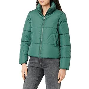 VILA Vitate L/S Short Puffer Jacket - Noos Damesjas, Pineneedle, 36, Pinenaalden