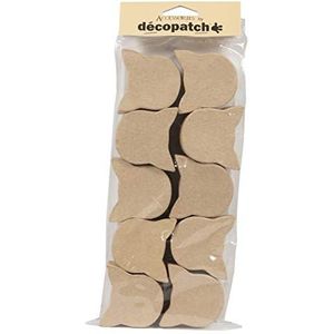 Décopatch EV022C – 10 dozen van bruin papier-maché, 6 x 6 x 3 cm, kattendozen
