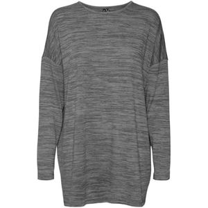 VERO MODA Vmkatie Ls Long Top Jrs Noos T-shirt met lange mouwen voor dames, Medium grijs mengsel.