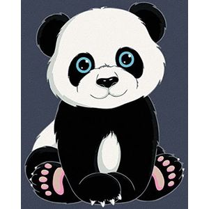 PANDA schilderen op nummer 40x50 cm zonder lijst