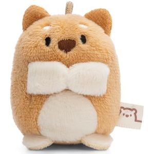 Hiro Pluche hond, 5 cm, bruin, pluche knuffeldier, schattig pluche dier om te knuffelen, om te spelen, voor kinderen en volwassenen, een geweldig cadeau-idee