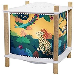 Trousselier - Savane - Muzikale en lichtgevende babynachtlampje en kinderen - ReVOLUTION 2.0 lantaarn - Cadeau geboorte nachtlampje oplaadbaar USB - Sterrenhemel Projector - Huildetector