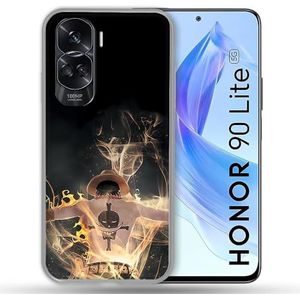 Versterkte hoes voor Honor 90 Lite 5G Manga One Piece Ace Zwart