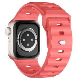 Sportarmband compatibel met Apple Watch Ultra 2 - 49 mm, 45 mm, 44 mm, 42 mm, voor heren, silicone waterdichte sportarmband voor Apple Watch 9, 8, SE, 7, 6, 5, 4, 3, Ultra, dynamisch roze