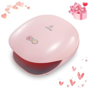 Comfier Handmassageapparaat oplaadbaar met warmte – handwarmer en vinger- en compressiemassageapparaat, handverwarming, elektrisch met 3 niveaus, cadeau-idee voor dames, roze