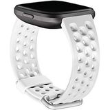 Sport-accessoire armband voor Fitbit Versa 2, vorstwit, klein