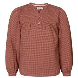 Noppies T-shirt à manches longues à carreaux pour fille, Marron patiné - N241, 98