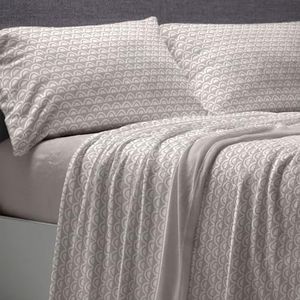 Burrito Blanco Koraal lakens | bed van 150 cm (+ maten beschikbaar) | Winterlakens | Design 767 | Steenkleur (150 x 190/200 cm)